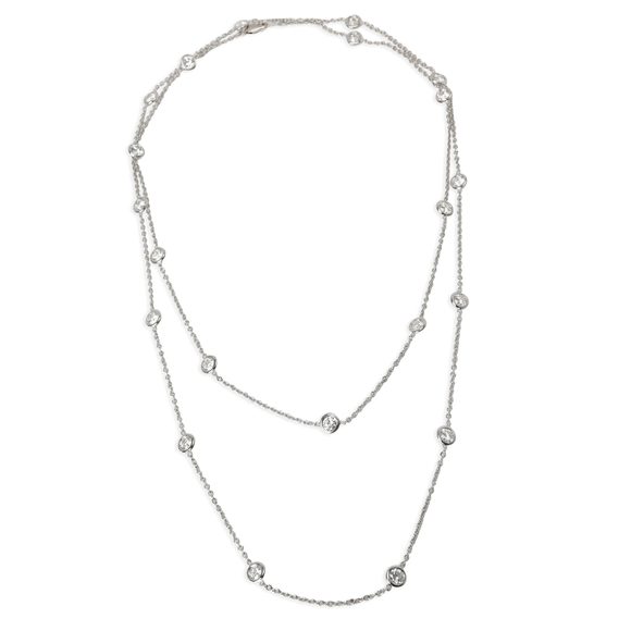 21 Station Diamonds by the Yard (DBY) Necklace in Platinum 5.73 CTW - Picture 2 of 3